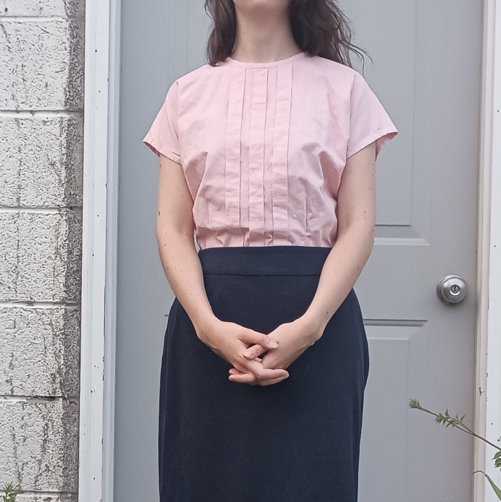 NWT 1950s vintage retro style short sleeve blouse top